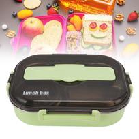 304 Stainless Steel Compartment Lunch Box 5 Compartment Thermal Lunch Box  For Camping žalia