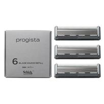 Schick ProGista 6-Blade Razor with Holder for Men, Precision Shaving, Durable Cartridge, Smooth Beard Trimmer, Male Grooming Tool 6-Blade Refills (Pack of 3)