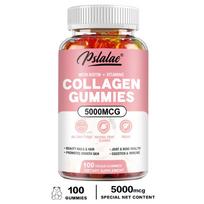 Pslalae - 5000mcg Collagen Gummies - Biotin + Vitamin C - Hair, Skin, and Nail Health 100*1