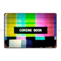 Vhs Smpte Color Bars Comin Metal Plaque Poster Decoration Customize Garage Wall Decor Club Tin Sign Poster 20x30cm（7.8x11.8inch）