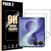 2x Tempered Glass for Samsung Galaxy Z Flip 8, Transparent 9H Shockproof Scratch-Resistant Protection
