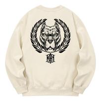 Khan 6312 Kmc0195 Pitbull Fleece-Lined Sweatshirt Cream L