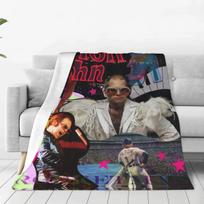 Elton John Flannel Blanket Quality Warm Soft Music Tour Poster Throw Blanket Winter Travelling Couch Bed Funny Bedspread Size: 75*100cm, Weight: 230 GSM