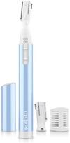 Eyebrow & Facial Hair Trimmer, Precision Detailer with Rinseable Blade, Battery Operated, Double-Sided Razor for Fine Hair, Chin & Peach Fuzz, Safe