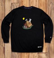Doldol Ally_Mtm_16 Bicycle Camping Deer Ellie Character Graphic Sweatshirt Light Gray/S