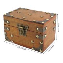 2pcs Wooden Vintage Storage Box Combination Lock Keepsake Storage Box  Home Decor