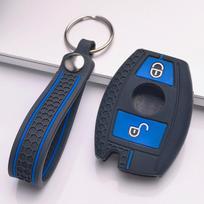 Silicone Key Cover for Mercedes-Benz A Class B Class C Class E Class S Class CLS CLA GLA GLK ML R Class W203 W204 W211 W212 with Keychain Key Fob Case juoda