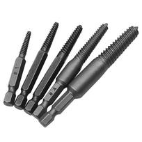 5x Broken Bolt Extractor Kit Hex Shank Spiral Flute Bolt Extractor Set Easy Use 1