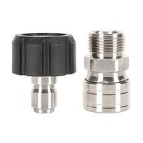 Pressure Washer Adapter Set M22 3/8inch Quick Connector and Disconnect Fitting Pressure Washer Hose Guns Thread Kit 1