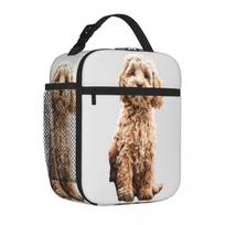 Populiariausias Cockapoo Cavoodle Labradoodle mielas šuniukas- Pudelis X Peties stiliaus pietų rankinė Automobilio kelionė Neopreninė pietų krepšys One Size black