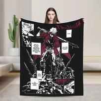 Dante Devil May Cry 3 Blanket Flannel Spring Autumn Multifunction Lightweight Throw Blankets for Home Office Bedspread Size: 75*100cm, Weight: 230 GSM