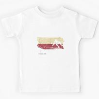 Volleyball Poland Flag Team Indoor Beach Player Kids T-Shirt 150