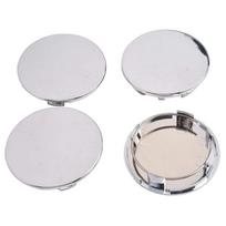 4pcs 70mm Wheels Center Cap Hubcap Plastic Auto Wheel Center Cap Chrome Silver ABS Wheel Hub Cover Flat Wheel Cover