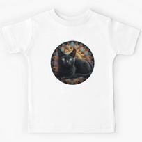 Cat Noir #2227 | Black Cat Kids T-Shirt 120