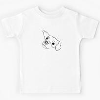 Puppy With Ladybug on Nose| Watson the Dog Line Art | Commission Kids T-Shirt 140