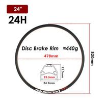 1Pc 24/26/27.5/29 Inch MTB Bike Disc Rim With Rivet 24/28/32/36 Hole Double Layer Aluminum Alloy Rim With Logo Disc Brake 1pc 24 Inch 24H