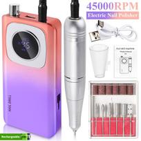 Professional Nail Drill V4 45000 RPM Cordless Portable Electric Nail File Nail Grinder Brushless Motor Gradient
