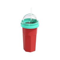 Large Capacity Slushy Maker Cup Food-Grade Ice Cream Maker Cup Milkshake Bottle  Kitchen Tool raudona
