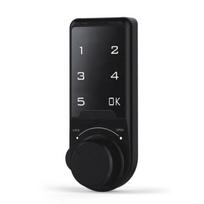 Electronic Keypad Cabinet Lock for School Office Gym Club or Mailbox Steel and Wooden Door for Secure Storage (White,Stainless Steel&Wood Door) balta