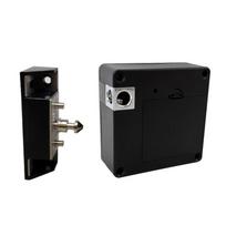 TTlock App Cabinet Lock (Black,Stainless Steel Door&Plastic&Door Lock) juoda