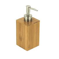 Bathroom Square Hand Pump Sanitizer Dispenser Liquid Bamboo Soap Dispenser geltona