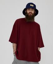 Cargo Bros Cb Over Boxy Short Sleeve T-Shirt (Wine) Free