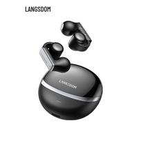 Lanston TS28 Bone Conduction Ear-Clip Bluetooth Headphones juoda