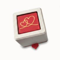 Storage Creative Flip Ring Box Rotating Couple Surprise Declaration Gift  Christmas Gift raudona