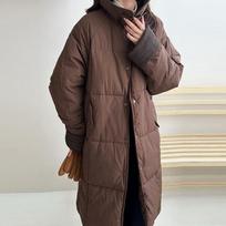Winter Women's Down Puffer Jackets Baggy Thickening Warm Corduroy Collar Clothing Clothes Cotton Medium Long Coats S kava