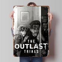 The Outlast Trials Game Poster Customized Wall Art Vintage Metal Signs Retro Tin Plaque for Man Cave Modern Home Decoration Room 20X30CM