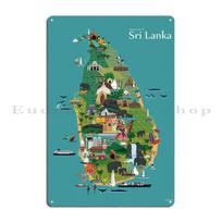 Beauty Of Sri Lanka Metal Plaque Printing Create Club Mural Party Tin Sign Poster 20X30CM