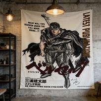 Berserk Anime Wall Tapestry Guts Griffith Dark Fantasy Art Decor for Bedroom Living Room Home Wall Hanging 100X70CM