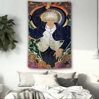 Jujutsu Kaisen Anime Tapestry Gojo Satoru Bohemian Printed Background Cloth Aesthetic Wall Decor For Anime Dorm Room 100X70CM
