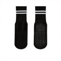 Women's Custom Embroidered Logo Pilates Reformer Socks Knitted Yoga Socks Grip for Autumn Season Crew High Logos Cuff Bottom S juoda