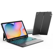 For Samsung Galaxy Tab S6 Lite 10.4  Magnetic Case with Multi-function Trackpad RGB 7 Color Backlit Keyboard Case No&English black