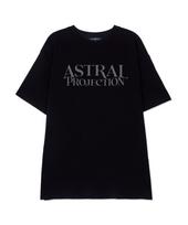 Astral Projection Basic Lettering Supima Cotton Round Neck Short Sleeve T-Shirt_Black L
