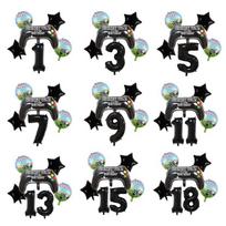 Game Balloons set Birthday Gamepad Foil Balloons Gaming Globos Number Balloon LAN Party Children's Boy Birthday Party 1