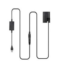 Andoer DR-E6 USB maitinimo rinkinys Kintamosios srovės adapterio pakeitimas DC jungtis Dummy baterija Vienas USB įėjimas juoda