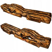 Meškerių dėklas su 2 skyriais ir šonine kišene, Solid Leaf raštas, 100 cm