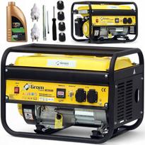 Benzininis generatorius GROM 5200W su AVR, lenkų gamintojas, komplekte alyva
