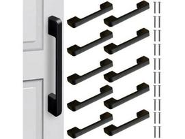 10x baldų rankenėlės PrzydaSie 10311 10 vnt juodos matinės 96 mm loft spintoms komodoms stalčiams