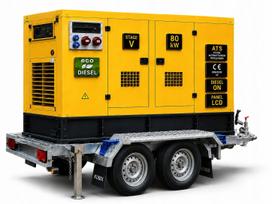 Mobilus generatorius GENEZO 80 kW, 3 fazių, 100 kVA su ATS