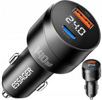 Automobilinis įkroviklis USB, USB-C, QC 3.0, PD, 140W, tinkamas nešiojamam kompiuteriui