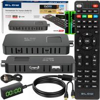 Televizoriaus imtuvas DVB-T2 HEVC H.265, FULL HD, mini, su nuotolinio valdymo pultu, HDMI ir USB