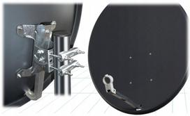 Palydovinė antena CORAB 90 cm, grafito spalvos