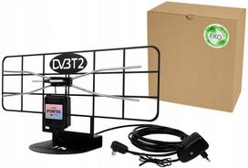 Kambarinė antena FORTIS DVB-T2, 4K, LTE filtras, MUX8, 85 dB, Lenkija