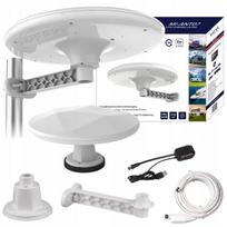 Antena DVBT2 televizijai, kryptinė, su 5G filtru, USB, 2 laikikliai, ACTIVE