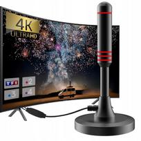 Kambarinė aktyvi TV antena DVB-T2, FHD, 4K, HDTV