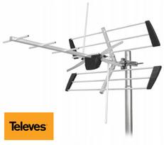 Lauko antena Televes Edge+ MIX 111810, UHF/VHF, su LTE 5G filtru, aktyvi/pasyvi