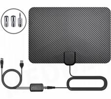 Didelė radijo antena ACTIVE STRONG FM DAB+ su stiprintuvu ir 4 adapteriais